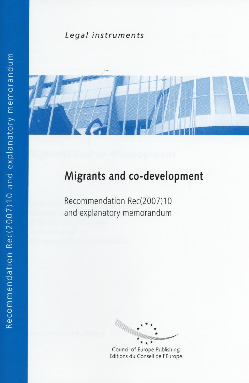 Migrants and co-development - Recommendation Rec(2007)10 and explanatory memorandum