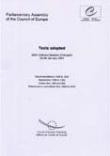 Parliamentary Assembly - Texts adopted - 2001 Ordinary Session, first part, January 2001