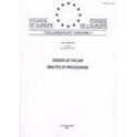 Parliamentary Assembly  - Orders of the day - Minutes of proceedings- 2001 Session (First part), January 2001