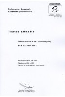 Assemblée parlementaire - Textes adoptés - Session ordinaire de 2007 (quatrième partie) 1er-5 octobre 2007