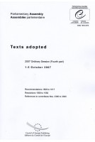 Parliamentary Assembly - Texts adopted - 2007 Ordinary Session (fourth part) 1-5 October 2007