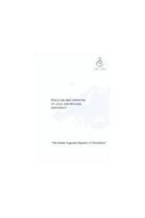 Structure and operation of local and regional democracy in the former Yugoslav Republic of Macedonia