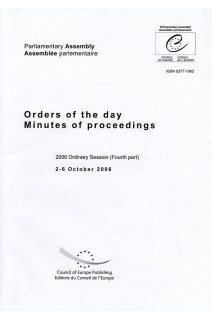Parliamentary Assembly - Orders of the day / Minutes of proceedings - 2006 Ordinary Session (fourth part) 2-6 October 2006