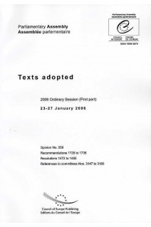 PDF - Parliamentary Assembly - Texts adopted - 2006 Ordinary Session (First part) 23-27 January 2006