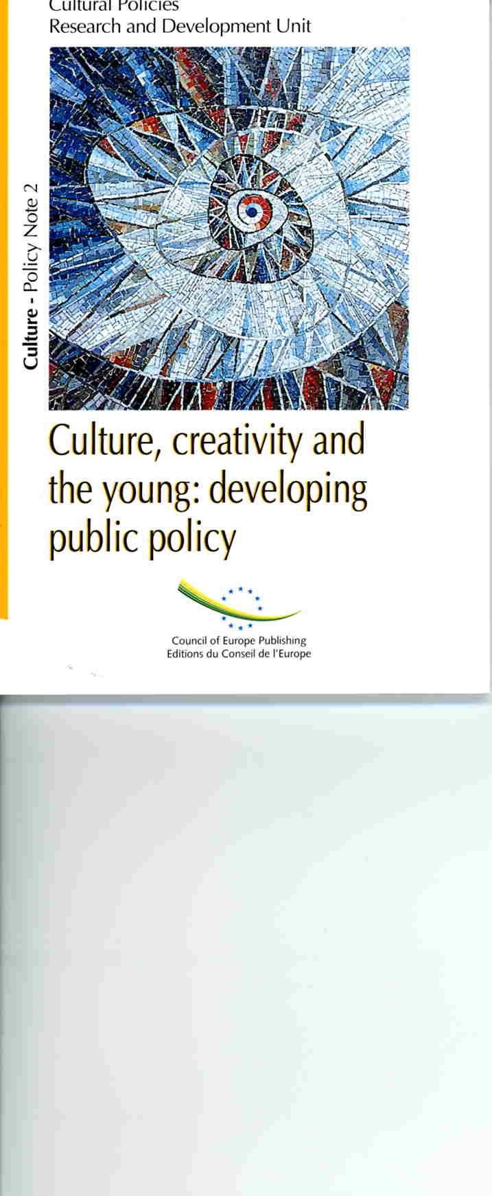 Culture, creativity and the young: developing public policy