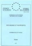 Décisions et rapports - Commission européenne des Droits de l'homme - Sommaires et Index 76-94