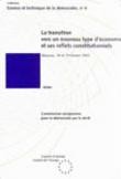 La transition vers un nouveau type d'économie et ses reflets constitutionnels (Science et technique de la démocratie n° 4)