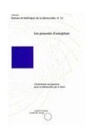 Les pouvoirs d'exception (Science et technique de la démocratie n° 12)