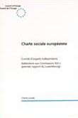 Comité d'experts indépendants de la Charte sociale européenne  - Addendum aux Conclusions XIII-3 (premier rapport du Luxembourg)
