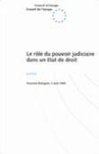 Le rôle du pouvoir judiciaire dans un Etat de droit - Actes (Varsovie (Pologne), 4 avril 1995)