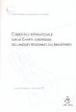 Conférence internationale sur la Charte européenne des langues régionales et minoritaires (Langues Régionales et minoritaires n° 1)