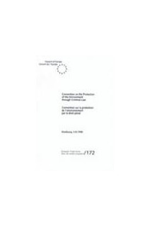 Convention sur la protection de l'environnement en droit pénal - Strasbourg, 4.XI.1998 (STE n° 172)