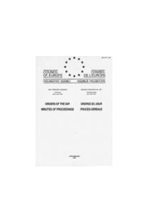 Assemblée parlementaire - Ordres du jour - Session de 1999 (Première partie), janvier 1999