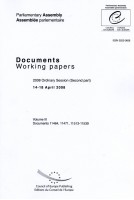 Parliamentary Assembly - Working papers - 2008 Ordinary Session (Second part), 14-18 April 2008 - Volume III