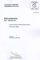 Assemblée Parlementaire - Documents de séance - Session ordinaire de 2008 (troisième partie), 23-27 juin 2008, Volume VI