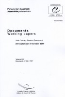 Parliamentary Assembly - Working papers - 2008 Ordinary Session (Fourth part), 29 September-3 October 2008 - Volume VIII
