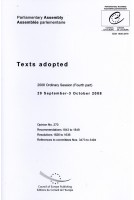 Parliamentary Assembly - Texts adopted - 2008 Ordinary Session (fourth part) - 29 September-3 October 2008