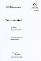 The Congress of Local and Regional Authorities - Texts adopted - 15th Session - 27 May to 29 May 2008