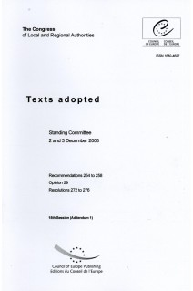 The Congress of Local and Regional Authorities - Texts adopted - Standing Committee 2 and 3 December 2008 - 15th Session (Addendum 1)