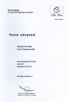 The Congress of Local and Regional Authorities - Texts adopted - Standing Committee 2 and 3 December 2008 - 15th Session (Addendum 1)