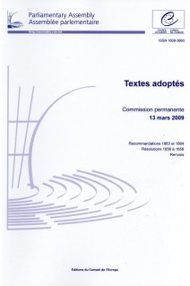 Assemblée parlementaire - Textes adoptés - Commission permanente 13 mars 2009