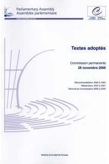 Assemblée parlementaire - Textes adoptés - Commission permanente 28 novembre 2008