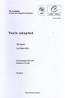 The Congress of Local and Regional Authorities - Texts adopted - 16th Session - 3 to 5 March 2009