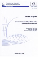 Assemblée parlementaire - Textes adoptés - Session ordinaire de 2009 (quatrième partie), 28 septembre-2 octobre 2009