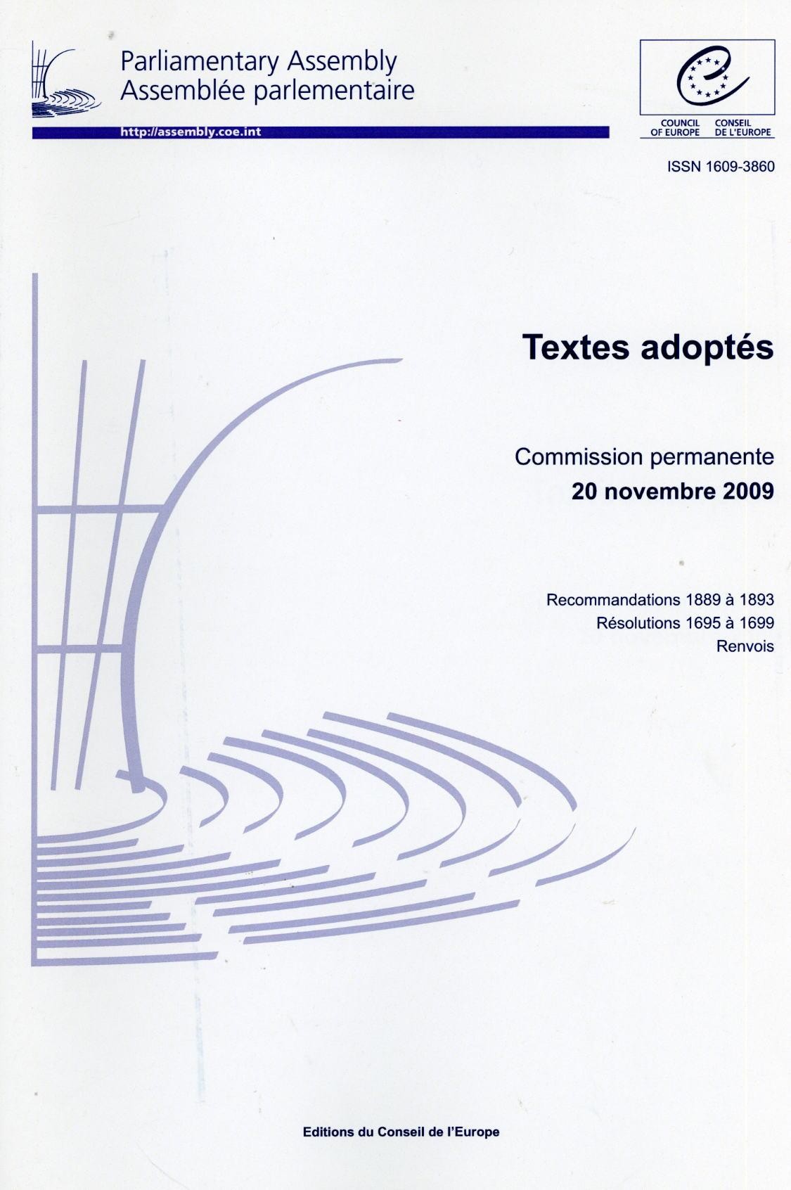Assemblée parlementaire - Textes adoptés - Commission permanente 20 novembre 2009