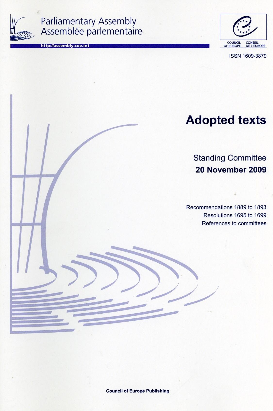 Parliamentary Assembly - Adopted texts - Standing Committee 20 November 2009