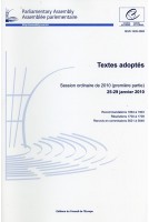 Assemblée parlementaire - Textes adoptés - Session ordinaire de 2010 (première partie) 25-29 janvier 2010