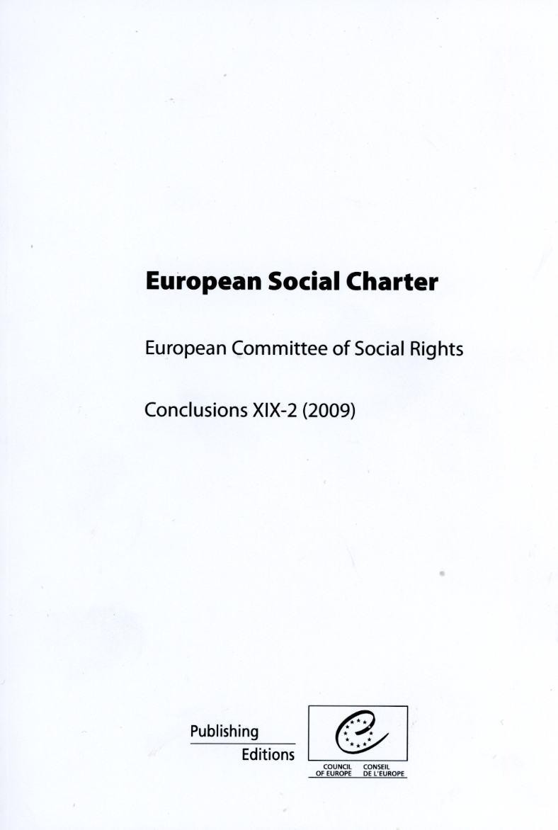 European Social Charter - European Committee of Social Rights - Conclusions XIX-2