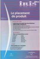 IRIS plus 2010-3: Le placement de produit