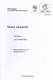 The Congress of Local and Regional Authorities - Texts adopted - 17th Session - 13 to 15 October 2009
