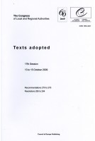 The Congress of Local and Regional Authorities - Texts adopted - 17th Session - 13 to 15 October 2009