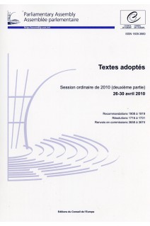 Assemblée parlementaire - Textes adoptés - Session ordinaire de 2010 (deuxième partie) 26-30 avril 2010