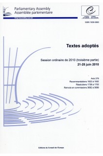 Assemblée parlementaire - Textes adoptés - Session ordinaire de 2010 (troisième partie) 21-25 juin 2010