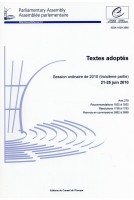 Assemblée parlementaire - Textes adoptés - Session ordinaire de 2010 (troisième partie) 21-25 juin 2010