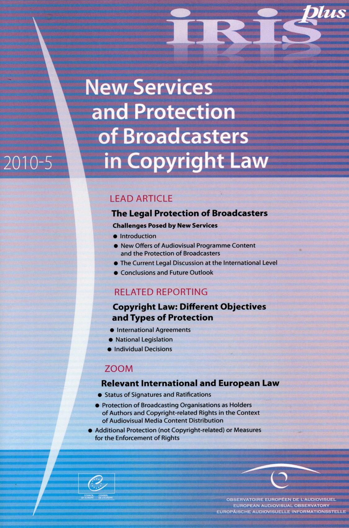IRIS plus 2010-5: New Services and Protection of Broadcasters in Copyright Law
