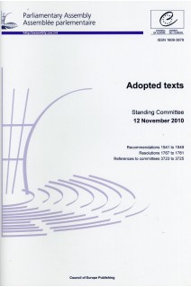 Parliamentary Assembly - Adopted texts - Standing Committee 12 November 2010