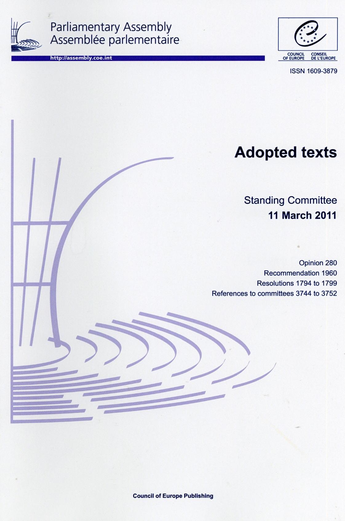 Parliamentary Assembly - Adopted texts - Standing Committee 11 March 2011
