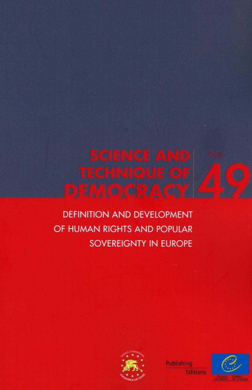 Definition and development of human rights and popular sovereignty in Europe (Science and technique of democracy No. 49)