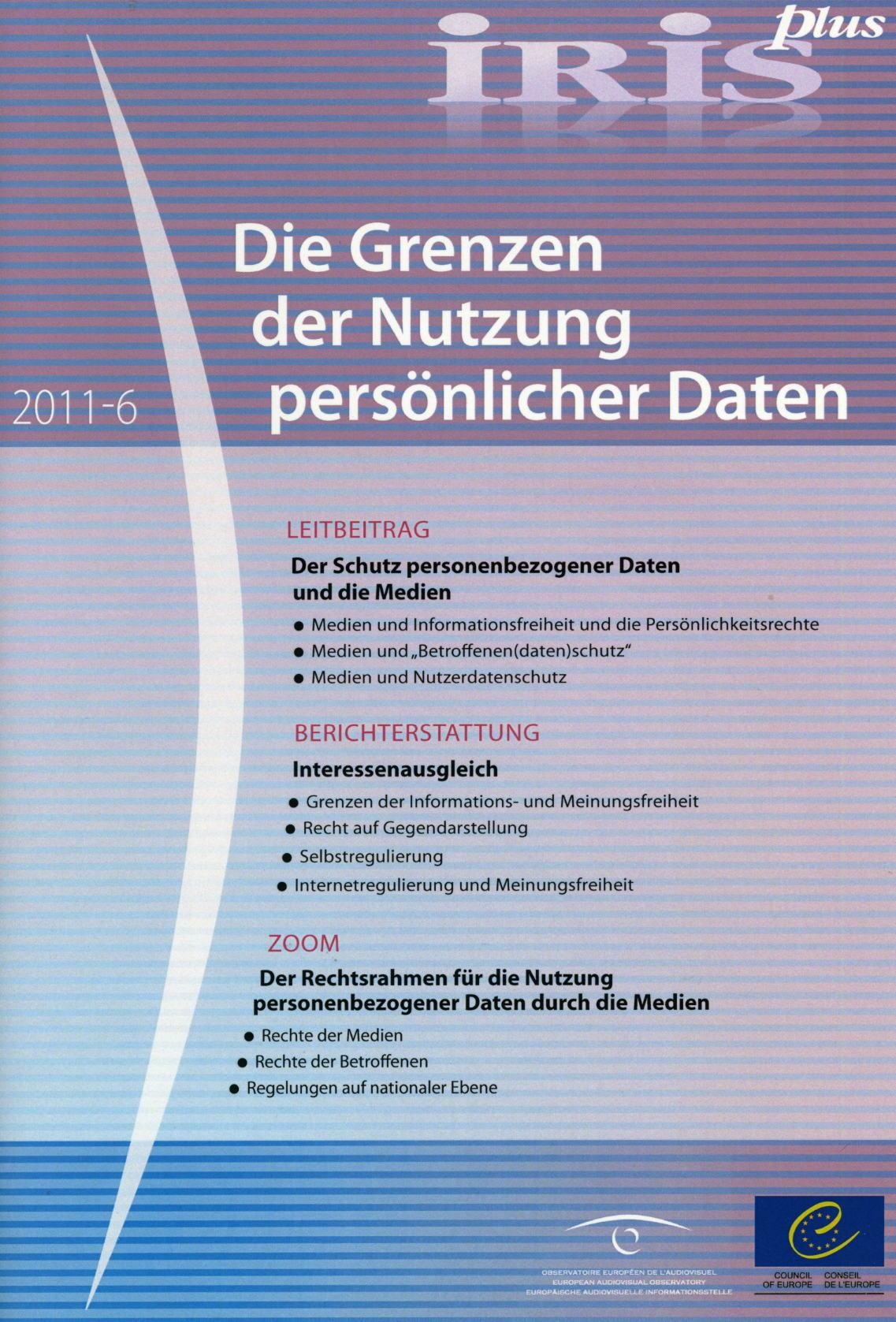 IRIS plus 2011-6 - Die Grenzen der Nutzung persönlicher Daten