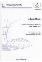 Parliamentary Assembly - Adopted texts - 2012 Ordinary Session (First part) 23-27 January 2012