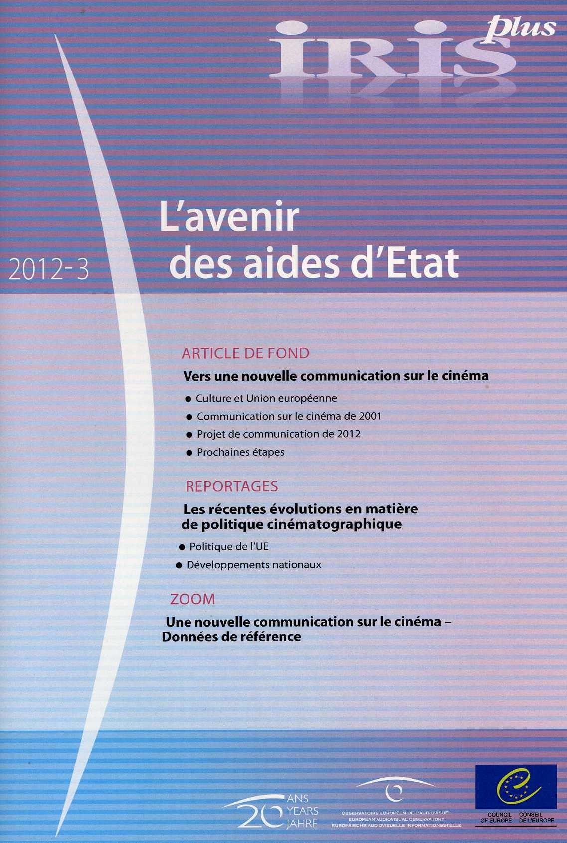 IRIS plus 2012-3 - L'avenir des aides d'Etat
