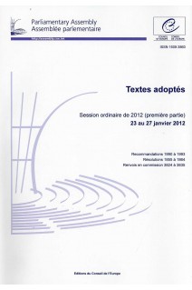 Assemblée parlementaire - Textes adoptés - Session ordinaire de 2012 (première partie) 23 au 27 janvier 2012