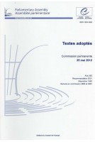 Assemblée parlementaire - Textes adoptés - Commission permanente 25 mai 2012
