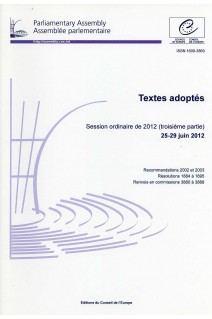 Assemblée parlementaire - Textes adoptés - Session ordinaire de 2012 (troisième partie) 25-29 juin 2012
