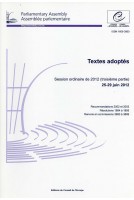 Assemblée parlementaire - Textes adoptés - Session ordinaire de 2012 (troisième partie) 25-29 juin 2012
