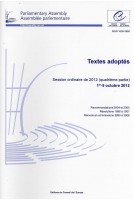 Assemblée parlementaire - Textes adoptés - Session ordinaire de 2012 (quatrième partie) 1-5 octobre 2012